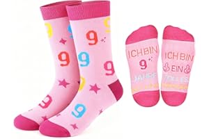 TUZELIYA Geburtstag Mädchen Socken, Geschenk Mädchen Baumwolle, Kuschelsocken Damen, Lustige Geburtstagsgeschenk für Tochter Enkelin Schwester Beste Freundin