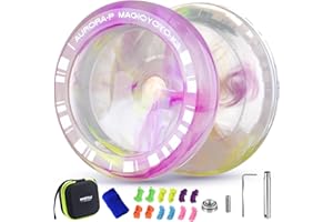 MAGICYOYO JoJo Kinder K3 Aurora-p, Responsive Yoyo für Finger Spin Trick, Dual Purpose Profi Yoyo für Kinder, Nicht reagierendes JoJo für Erwachsene, mit 12 Saiten und Zubehörset (Bunt)