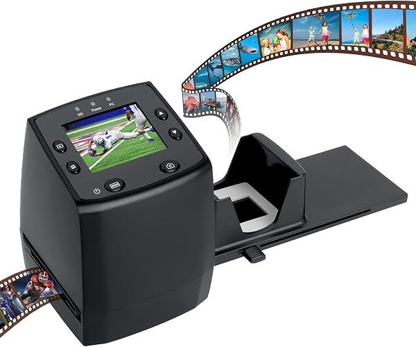 DIGITNOW! Escáner de negativos y diapositivas con pantalla LCD de 2,4”, alta resolución (3600 ppp), convierte negativos y diapositivas de 35/135 mm en archivos digitales JPEG - 1