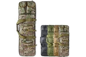 DFANCE Bolsa para Doble Rifle Escopeta Airsoft,Bolsa Táctica Funda para Arma Funda para Transporte de Armas para Rifles Pistolas Municiones,Accesorios para Armas de Fuego,117cm,CP Color
