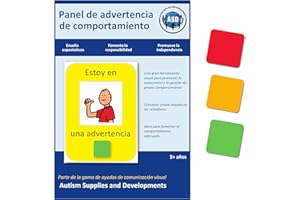 AUTISM SUPPLIES AND DEVELOPMENTS Autism Supplies & Developments ES_WARN Warntafel für visuelles Verhalten aus Kunststoff (spanisch), blau