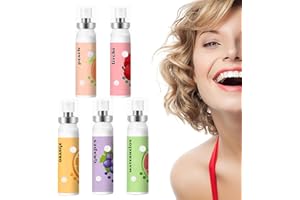 SNONESIY 5 Stück Mundspray mit Fruchtgeschmack,Atemerfrischer,Gegen Mundgeruch Tragbares Spray,Erfrischendes Mundspray,Bekämpfen Sie Mundgeruch,Reduzieren Sie Mundtrockenheit und Sorgen Sie für Frischen Atem