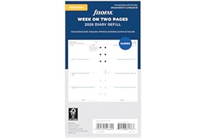 Filofax Osobisty tydzień na dwóch stronach 5 języków 2026 dziennik 26-68427