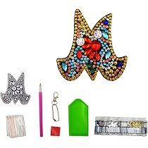 MWOOT 5 Pezzi 5D DIY LGBT Arcobaleno Pittura Diamante Portachiavi Kits, Doppia Faccia Fai da Te Full Drill Diamond Pasted Painting Strass Keychain Ciondolo per Zaino Borsetta Valigie Decorazione