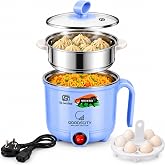 GOODSCITY Kettle Multipurpose | 3-in-1 Electric Stainless Steel Pot with Steamer & Egg Tray | 600W Multi Cooker Electric Kett