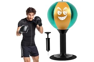 BRISKORE Punchingball Tisch, Funpunch Rage Bag Schreibtischboxsack Tool Mini boxsack Boxing Gadgets Desktop-Boxsack Stress Buster mit Saugnapf Strapazierfähiger Ball zum Stressabbau