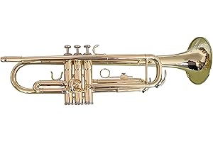 UK MUSIC SUPPLIES Zest Trumpet Bb Key, gold lacquer with Luxury Case and Accessories