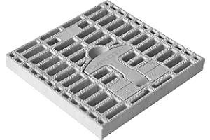 Jardibric - Grille de Regard d'Évacuation des Eaux Pluviales en Polypropylène Renforcé Gris - Dimension Nette 18.5 x 18.5 cm - pour Regard de Dimensions 20 x 20 cm