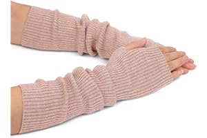 BUDAOWENG Gants Sans Doigts Chauffe-bras Mitaines à Manches Longues Tricotées Pour Femmes Manchettes Tricoté Laine Bras Manches Fines Longues Tricoté Mitaines Gants Casual Chaud Doux Femme Gants