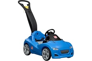 Step2 Whisper Ride Cruiser Walking car in blue | Pushchair/Walking car with handlebar | For children from 1.5 years old