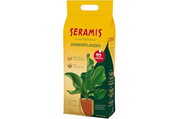 Seramis 4008429079917 granulés pour plantes d’intérieur, Billes d’argile, substitut de terreau stockant eau et nutriments, Jaune, 7,5 Liter