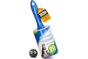 PetLovers Dodatkowa lepka rolka do kłaczków, pojedyncza jednostka, 90 arkuszy do usuwania sierści zwierząt, usuwania kłaczków psów i kotów (1 opakowanie)