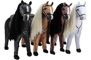 Haasenstrauch Sweety Toys - Caballo de pie para montar a caballo, no requiere montaje (negro)