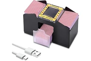UNISOPH Kartenmischmaschine, Kartenmischmaschine Elektrische 1-4 Decks, USB Und Batteriebetrieben, Mischmaschine Karten Eignet Sich Zum Spielen Von Karten Wie Poker, UNO-Kartenspielen Und Blackjack