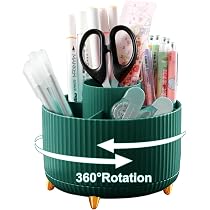 2 Pezzi Organizzatore Da Scrivania Girevole A 360 Gradi, Portapenne da Scrivania Girevole Porta Penne Ruotabile Con 5 Scomparti per Matite Pastelli e 2 Pezzi Organizzatore Da Scrivania Girevole A 360 Gradi, Portapenne da Scrivania Girevole Porta Penne Ruotabile Con 5 Scomparti per Matite Pastelli e