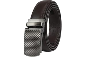 Masters & Stylists Cintura Uomo, Cintura in Pelle con Fibbia Automatica Senza Buchi, Cinta Elegante e Resistente, Regalo Uomo, Larghezza 3.1cm, Lunghezza 110cm o 120cm