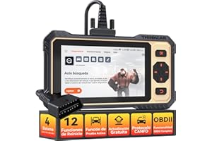 THINKCAR OBD2 Diagnosis, ThinkScan 662 Diagnosis Coche Multimarca de 4 Sistema(ECM/TCM/SRS/ABS), Diagnosis Coche con 12 Funciones de Reinicio/Vin Automático/Prueba Activa-Actualización Gratuita