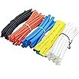 Electronic Spices Assorted Polyolefin Heat Shrink Tube for Wire Insulation, Cable Sleeves Wrap, Charging Cable Repair Sleeves (Multicolor) with Standard Box- (Pack of 100)