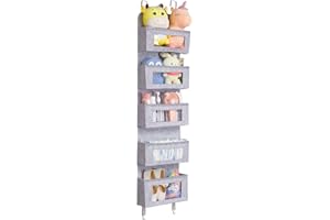 Beinou Organisateur Suspendu sur Porte, Rangement Suspendu avec 5 Compartiment Rangement Porte à Suspendre en Feutre pour Jouets Chambre Penderie