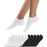 QINCAO Short Socks for Men Women 6/10 pack, Breathable Cotton | Comfortable, breathable, absorbent and non-slip socks, ideal