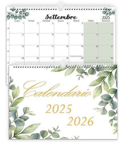 Calendario Da Muro 2025 Trittico Green - 3 Blocchi 31x80 Cm Con 3 Mesi - Foto 9