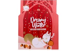 Accentra Kalendarz adwentowy z 24 produktami do pielęgnacji – kalendarz adwentowy Beauty z balsamem do ciała, kulkami kąpielowymi, żelem pod prysznic, szamponem, balsamem do ust, kremem do rąk