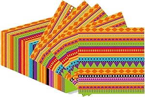 BDEUTROPHIC 20 PCS Mexican Party Decorations, Colour Mexican Napkins, Mexican Decorations, Suitable for Living Room/Dining Table/Bathroom/Mexican Carnival Themed Parties/Wedding Anniversary/Birthday Parties, Etc