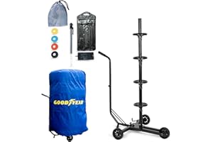 ‎GOODYEAR Goodyear Felgenbaumwagen für 4 Reifen, platzsparende und kontaktlose Aufbewahrung, mit Schutzhülle, Tragkraft bis zu 100 kg, schwarz