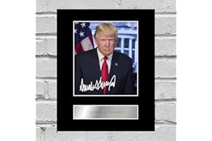 Iconic pics Photo dédicacée encadrée de Donald Trump