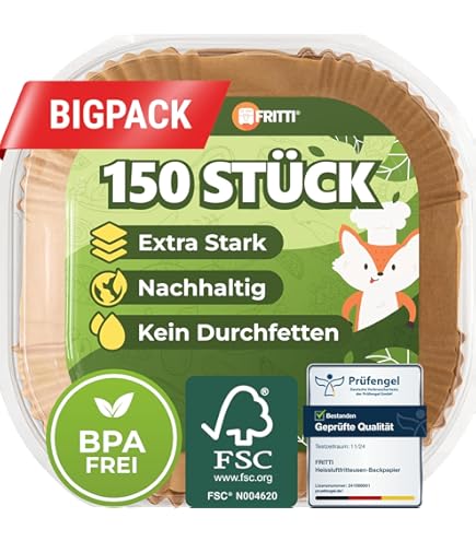 PAPSTAR, 100 Baking Paper 23cm X 23cm X 4.5cm Brown For Hot