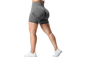 YEOREO Women Gym Short High Waist Tummy Control Scrunch Butt Seamless Workout Butt Lifting 5" Cycling Shorts