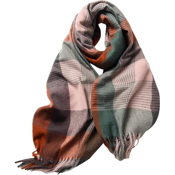 Sciarpa Donna Oversize A Quadri: Morbida In Ecopelliccia, XXL Con Frange (140x140cm, Grigio)