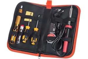 Maclean MCE390 Zestaw spawalniczy jaskinia odporność na uziemienie 60 W cyna kalafonia ściągacz uchwyt śrubokręt walizka transportowa