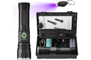 Nulmvic Torcia LED Potente Professionale - 20000 Lumens Torcia LED Ricaricabile - Torcia Tattica Militare IP65 Impermeabile per Campeggio Trekking Emergenza