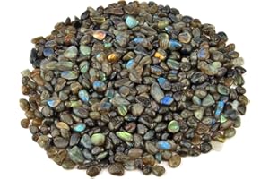 ‎WUNDERSTEIN24 Labradorit Trommelsteine Ø ca. 8 – 12 mm Edelsteine Heilsteine Wassersteine Glückssteine - Schätze der Natur (Packung Nr. 1 mit 100 g)