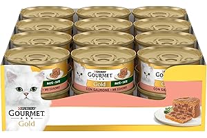 GOURMET GOLD Cibo umido per gatti adulti Patè con Salmone 24 lattine da 85g