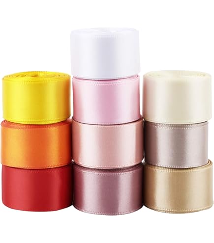 Nastro Organza 50 Metri - 30 Colori Trasparenti Per Bomboniere, Regali E Decorazioni Fai Da Te