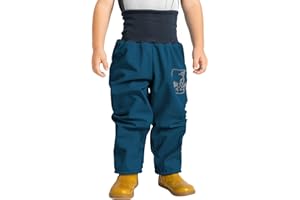 unuo, Kleinkinder Softshellhose mit Fleece Fütterung Hose Wasserabweisend Winddicht Atmungsaktiv Warm Funktionshose Regenhose Basic