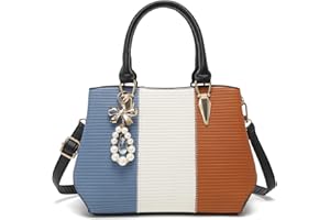 Miss Lulu Borsa a Mano PU Pelle, Borse Tracolla Multicolore Donna Spalla Tote Top Elegante