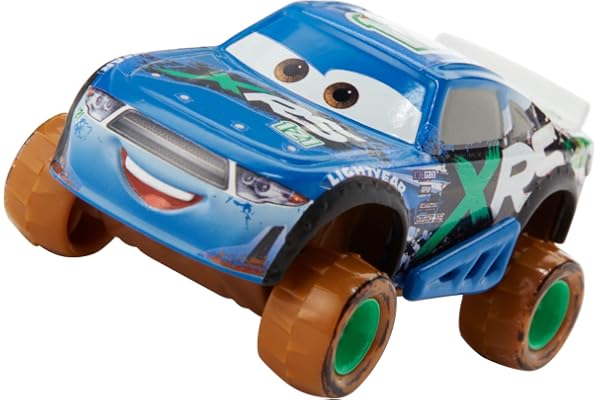 Disney Pixar Cars Petite Voiture Xrs Course dans La Boue, Kevin Shiftright Clutch Aid, Véhicule avec Suspension, Jouet pour Enfant, GFP47