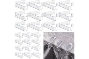 LUTER 24pcs Plastic Tablecloth Clips, Transparent Picnic Tablecloth Clips for Outdoor Tables Large Table Cloth Holder Table Cover Clips for Christmas Home Wedding Party Indoor Outdoor Camping(2 Sizes)