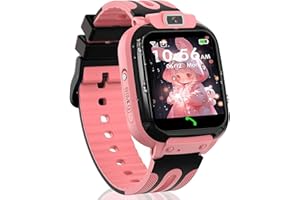 CLLEYLISE Smartwatch Bambini GPS, Smartwatch per Bambini Impermeabile IP68, SOS, Chiamata, Chat Vocale, Giochi, Fotocamera, Sveglia, Touch Screen Orologio Smartwatch bambini, Regali per ragazzi dai 4 ai 16 anni