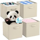 Pinkgarden Storage Box, Foldable Fabric Storage Bin with Handles for Home, Children's Room, Wardrobe and Toy Organization, Pa