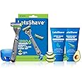 LetsShave Pro 6 Blade Sensitive Combo Manual Shaving Razor for Men with 2 Blades & 1 Handle + Travel Cap + Transparent Shave Gel (30ml), After Shave balm (30ml), Shaving Kit for Men