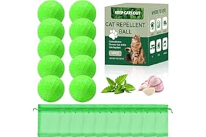 FURPAW Cat Deterrent Outdoor, Natural Peppermint Oil Cat Deterrent Outdoor Indoor, Keep Cats Off Lawn, Yard, Garden, Mulch & Flower Permanently Against Scratch and Chew (L) (Peppermint)