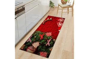 Tapis de Noël Tapis De Noël Grand Tapis Tapis De Sol Grand Tapis De Sol D'entrée Porte d'entrée Cuisine Tapis Salle De Bains Doux Durable Tapis Décoration Durable De Noël