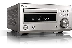 Denon RDCM41DAB Hifi Receiver With CD Player, Audio Receiver HiFi, Bluetooth, 2x30W + Subwoofer PreOut, FM Radio / DAB / DAB+ Tuner, 2x Digital Optical Input & 1x Headphone Output - Silver
