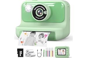 Hangrui Macchina Fotografica Bambini Istantanea, 2,4 Pollici Fotocamera Istantanea Bambini con 32G Scheda,20MP/1080P Fotocamera Digitale,Giocattolo Regalo per Ragazze Ragazzi dai 3-10 Anni