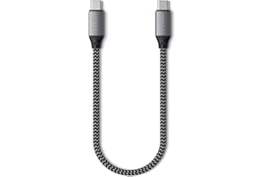 SATECHI 100W USB-C do USB C Kabel do iPhone 17-15, iPad Air i Pro M5 M4, MacBook Air i Pro M5 M4, Galaxy S25, Android, Windows – 25cm