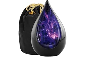 URNS OF DIGNITY Urnen für Asche, Halbmond-Herz-Asche für Asche, Erwachsenen-Urne für Beerdigung, Beerdigung, Kolumbarium oder Zuhause, Einäscherungsurnen für menschliche Asche, Erwachsene, 220 Kubikzoll: mit